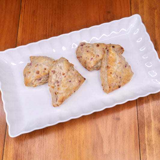 New! Box of 4 Raspberry and White Chocolate Scones